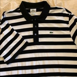 Izod by Lacoste Blue and white striped polo